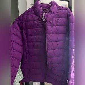 Purple puffer jacket - never worn